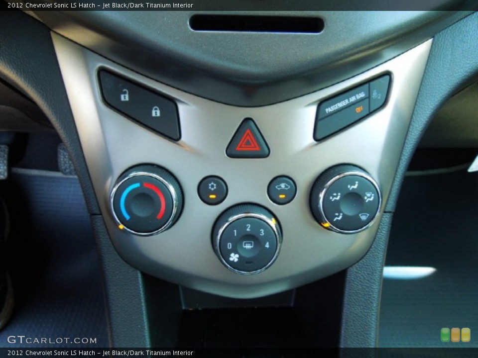 Jet Black/Dark Titanium Interior Controls for the 2012 Chevrolet Sonic LS Hatch #65473777