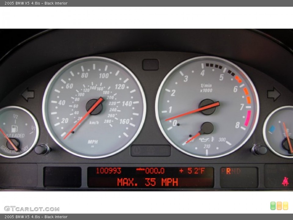 Black Interior Gauges for the 2005 BMW X5 4.8is #65473993