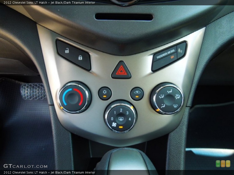 Jet Black/Dark Titanium Interior Controls for the 2012 Chevrolet Sonic LT Hatch #65475055