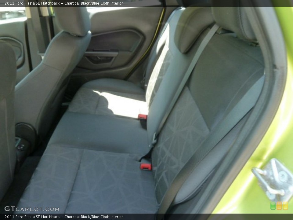 Charcoal Black/Blue Cloth Interior Rear Seat for the 2011 Ford Fiesta SE Hatchback #65477041