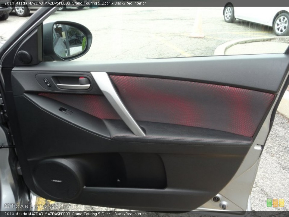 Black/Red Interior Door Panel for the 2010 Mazda MAZDA3 MAZDASPEED3 Grand Touring 5 Door #65486353