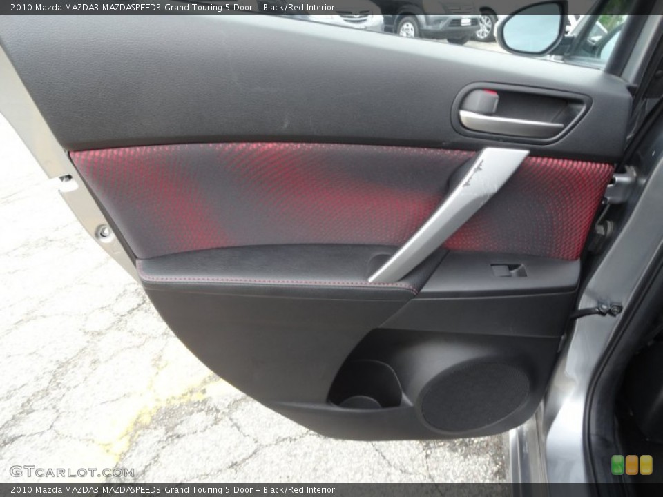 Black/Red Interior Door Panel for the 2010 Mazda MAZDA3 MAZDASPEED3 Grand Touring 5 Door #65486389