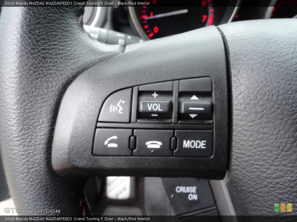 Black/Red Interior Controls for the 2010 Mazda MAZDA3 MAZDASPEED3 Grand Touring 5 Door #65486449