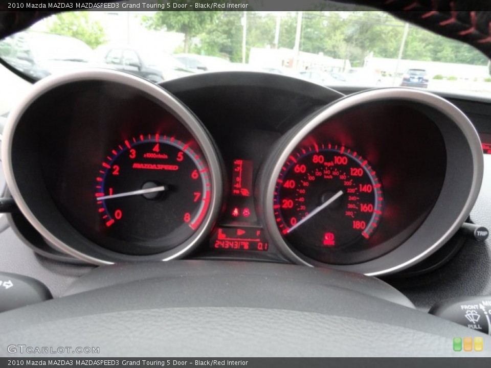 Black/Red Interior Gauges for the 2010 Mazda MAZDA3 MAZDASPEED3 Grand Touring 5 Door #65486473