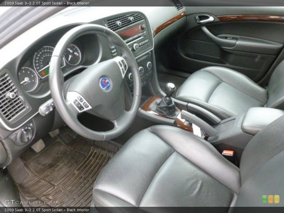 Black Interior Prime Interior for the 2009 Saab 9-3 2.0T Sport Sedan #65488153