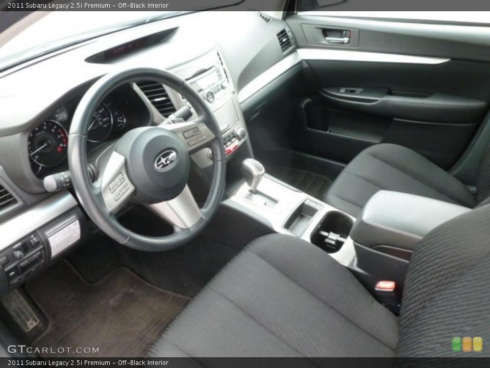 Off-Black Interior Prime Interior for the 2011 Subaru Legacy 2.5i Premium #65490352