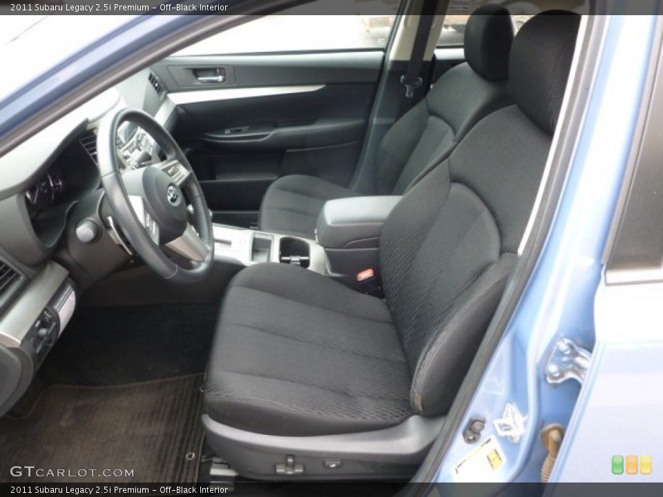 Off-Black Interior Front Seat for the 2011 Subaru Legacy 2.5i Premium #65490424