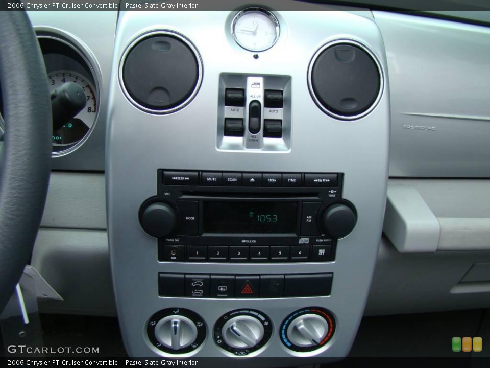 Pastel Slate Gray Interior Controls for the 2006 Chrysler PT Cruiser Convertible #6549076