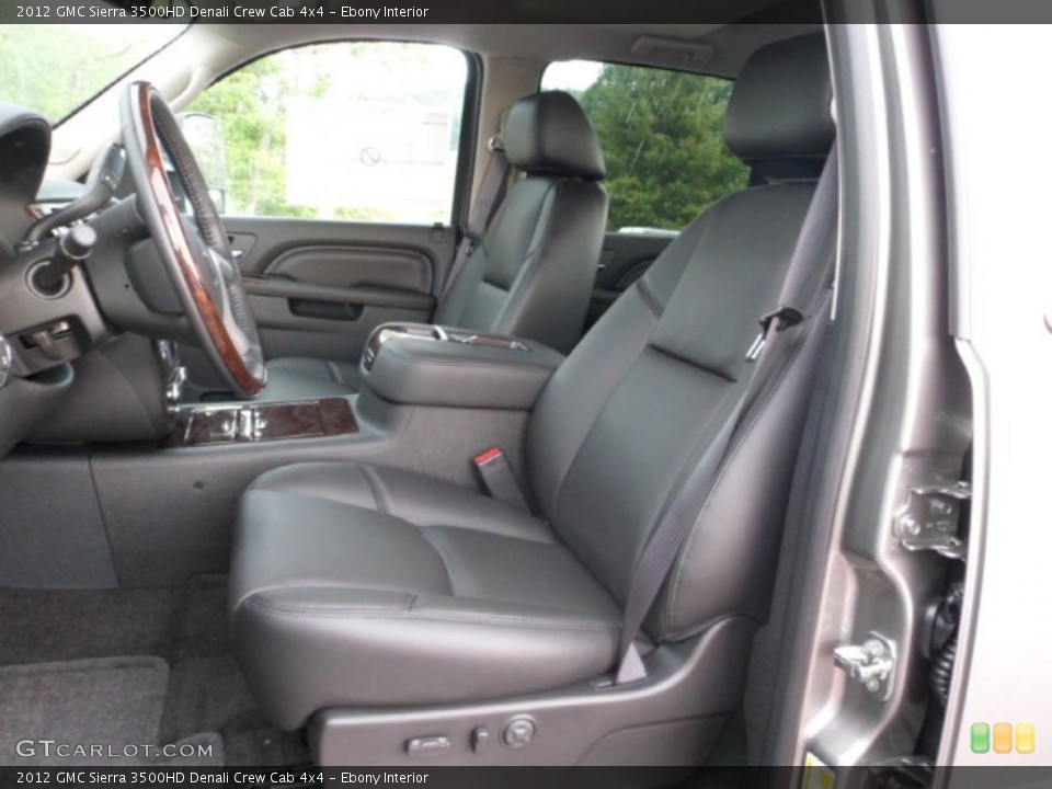 Ebony Interior Photo for the 2012 GMC Sierra 3500HD Denali Crew Cab 4x4 #65491117