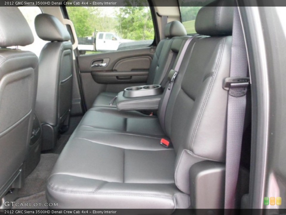 Ebony Interior Rear Seat for the 2012 GMC Sierra 3500HD Denali Crew Cab 4x4 #65491243