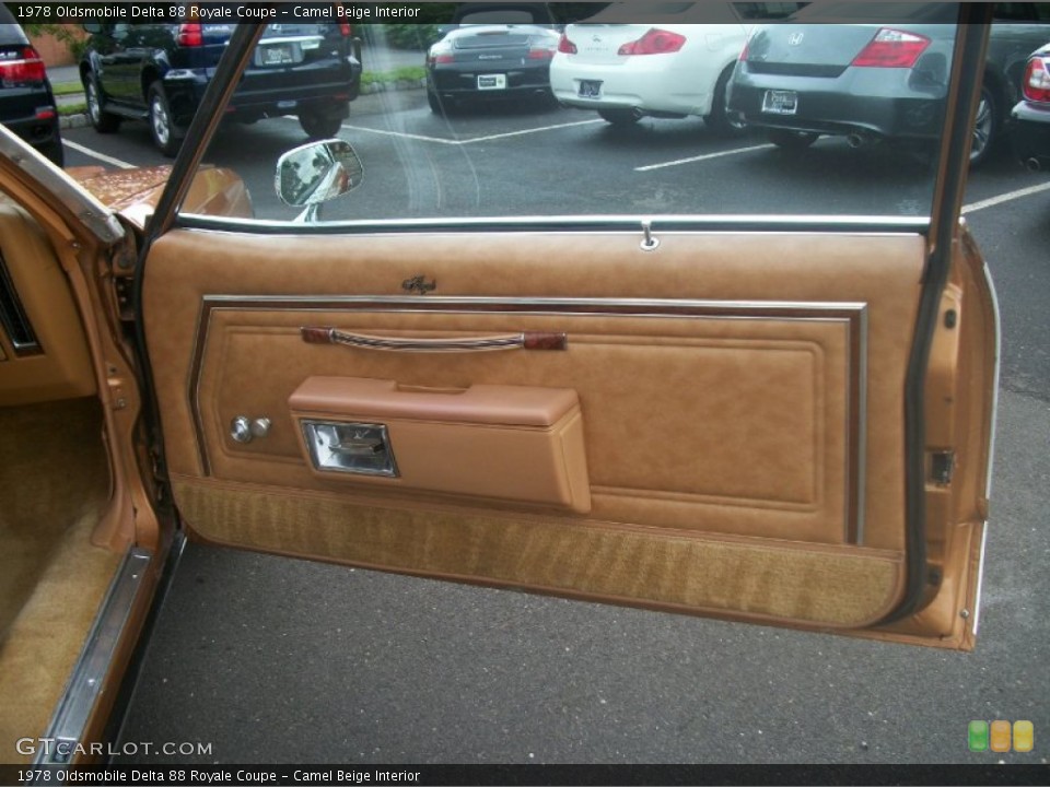 Camel Beige Interior Door Panel for the 1978 Oldsmobile Delta 88 Royale Coupe #65492263