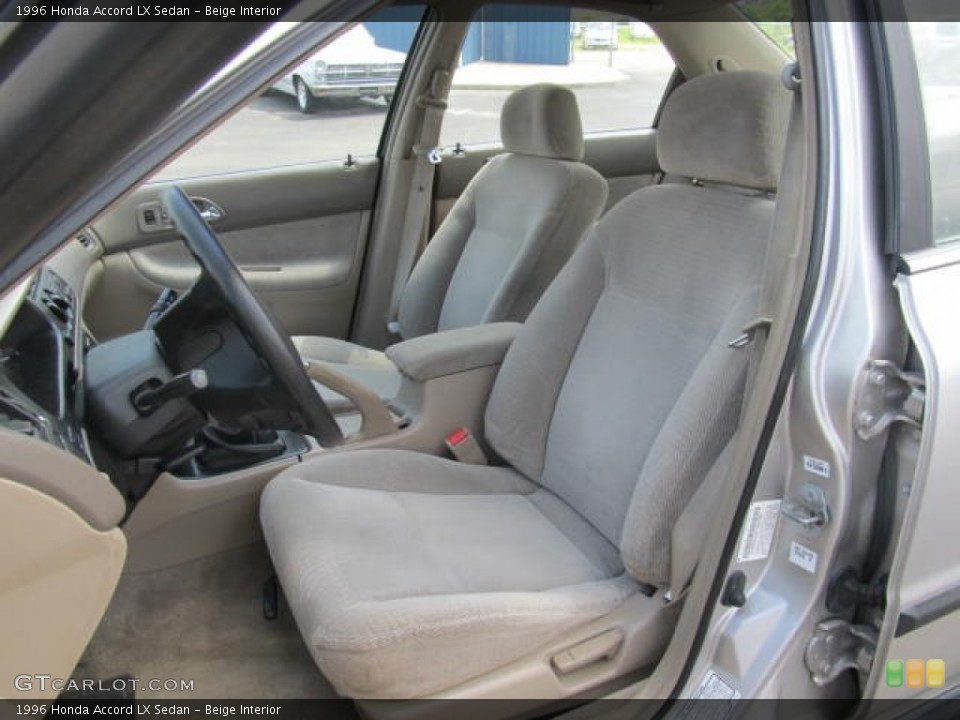 Beige Interior Front Seat for the 1996 Honda Accord LX Sedan #65492604