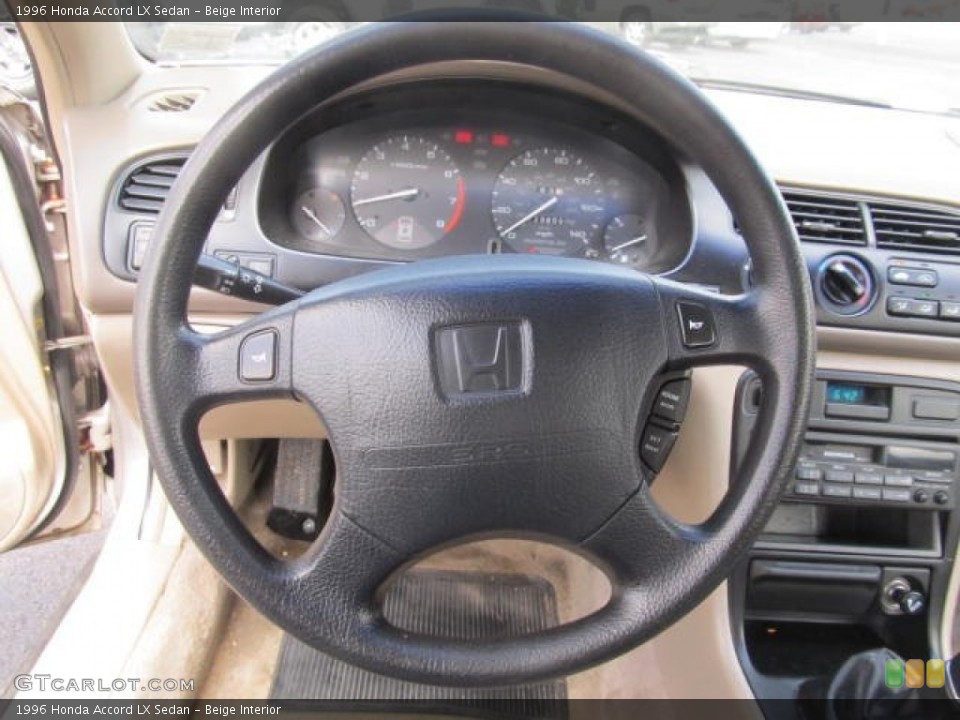 Beige Interior Steering Wheel for the 1996 Honda Accord LX Sedan #65492617