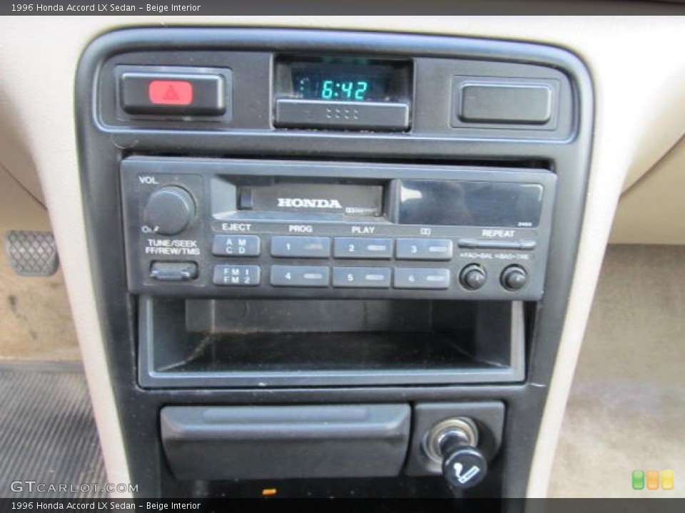 Beige Interior Controls for the 1996 Honda Accord LX Sedan #65492630