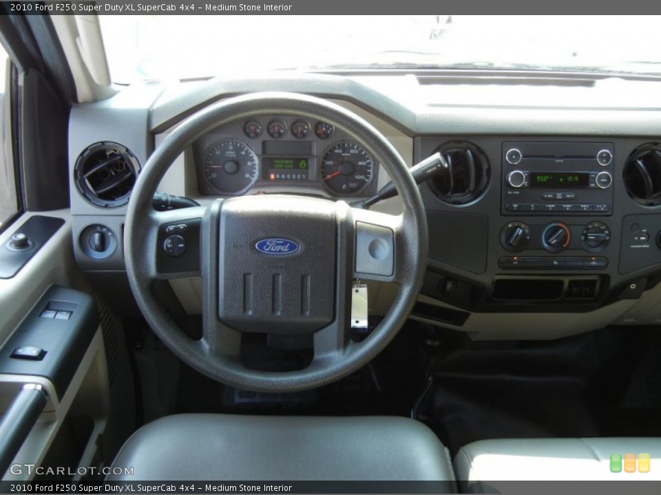 Medium Stone Interior Dashboard for the 2010 Ford F250 Super Duty XL SuperCab 4x4 #65494114