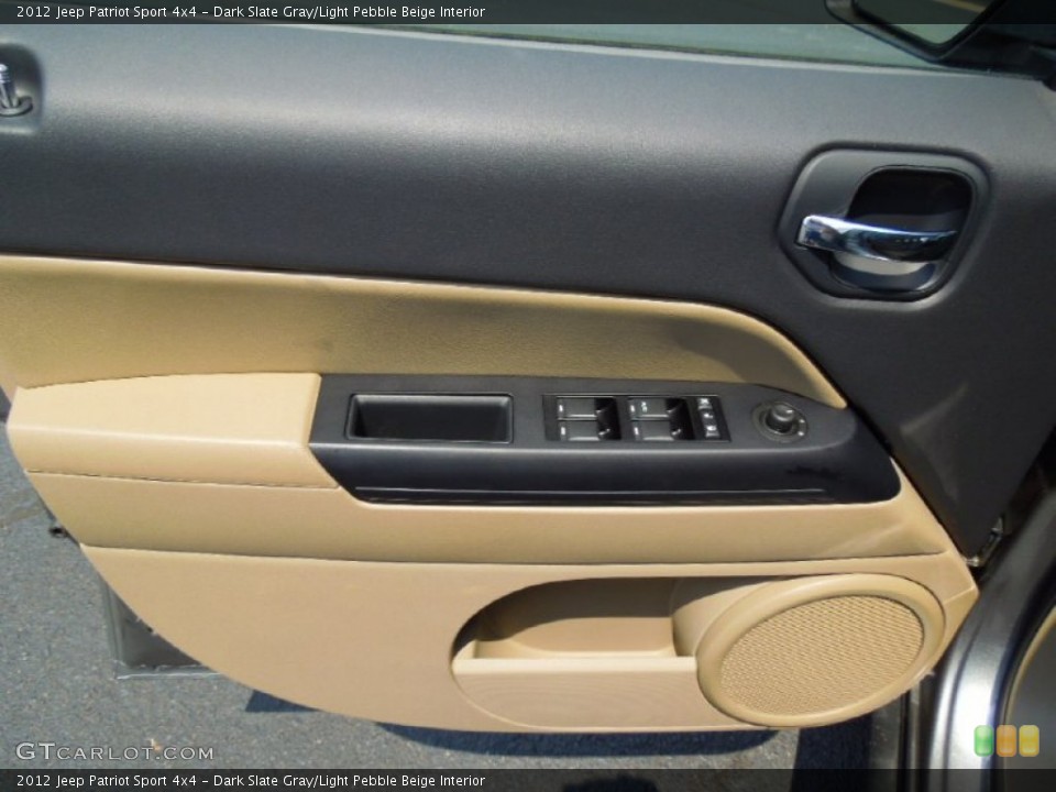 Dark Slate Gray/Light Pebble Beige Interior Door Panel for the 2012 Jeep Patriot Sport 4x4 #65494147