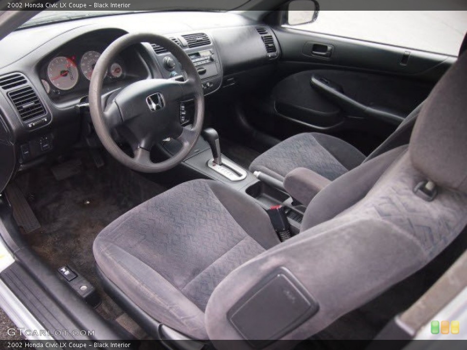 Black Interior Prime Interior for the 2002 Honda Civic LX Coupe #65495347