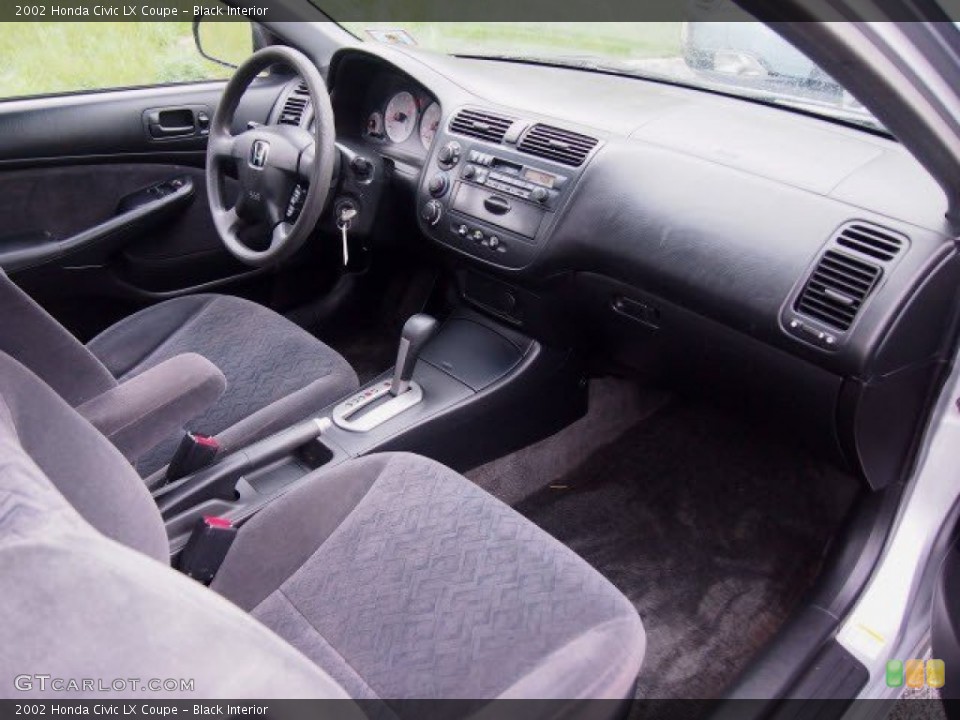 Black Interior Dashboard for the 2002 Honda Civic LX Coupe #65495668