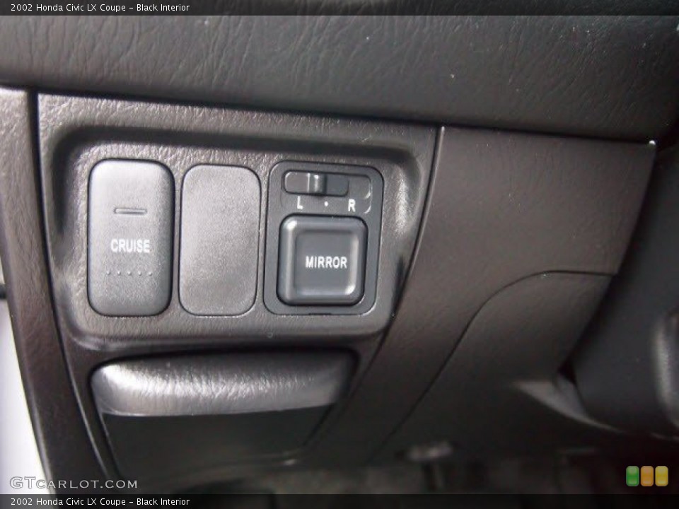 Black Interior Controls for the 2002 Honda Civic LX Coupe #65495845