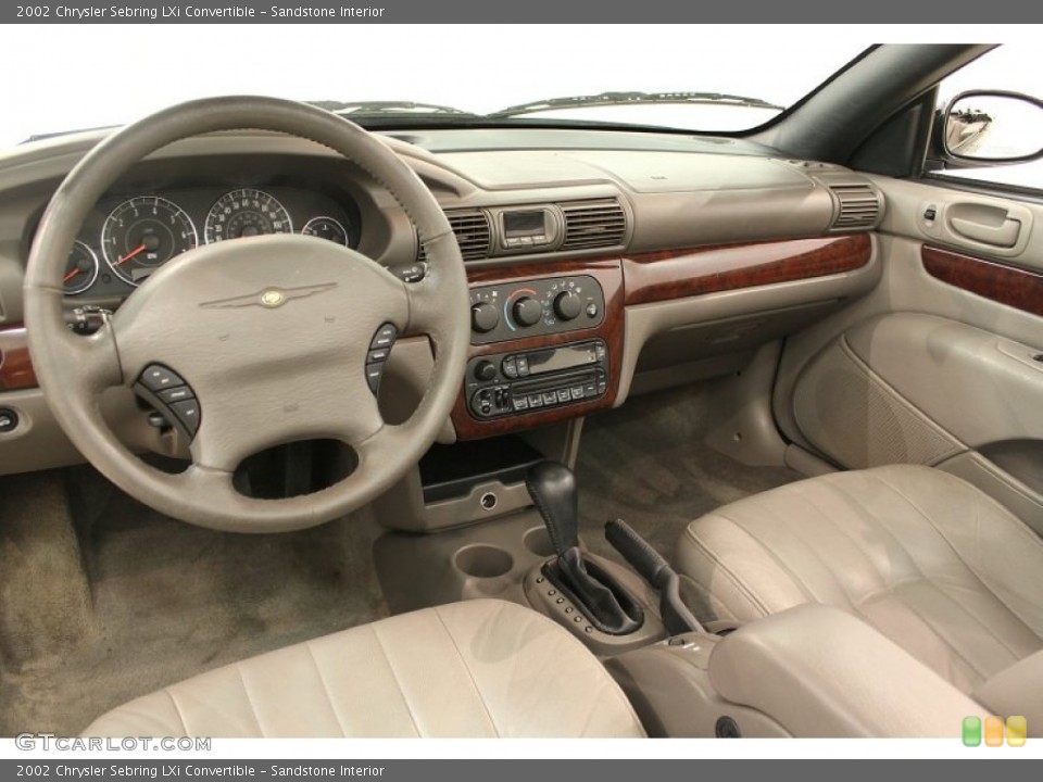 Sandstone Interior Dashboard for the 2002 Chrysler Sebring LXi Convertible #65496149