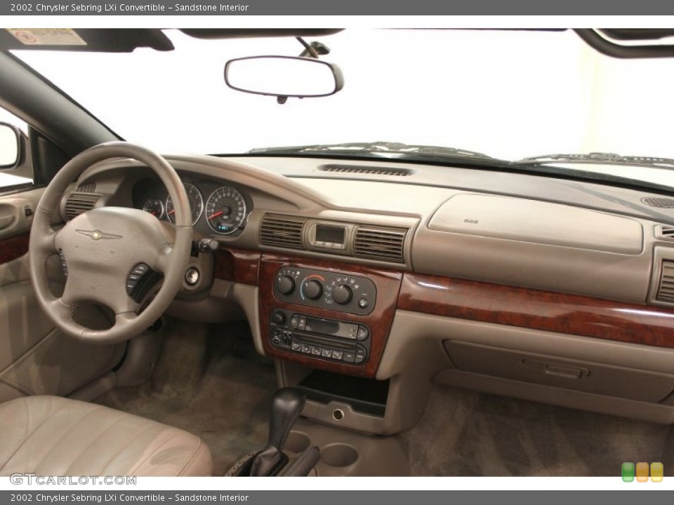 Sandstone Interior Dashboard for the 2002 Chrysler Sebring LXi Convertible #65496214