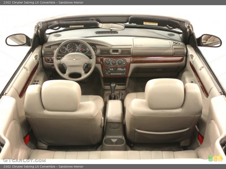 Sandstone Interior Dashboard for the 2002 Chrysler Sebring LXi Convertible #65496245