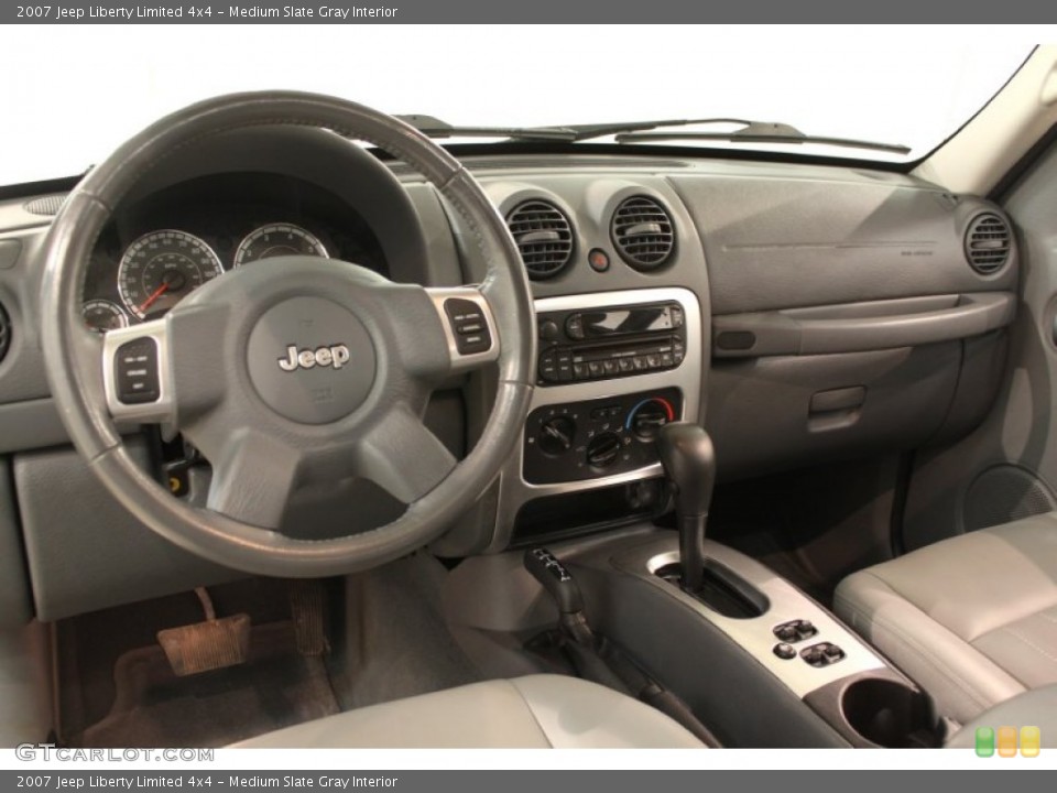 Medium Slate Gray Interior Dashboard for the 2007 Jeep Liberty Limited 4x4 #65496338
