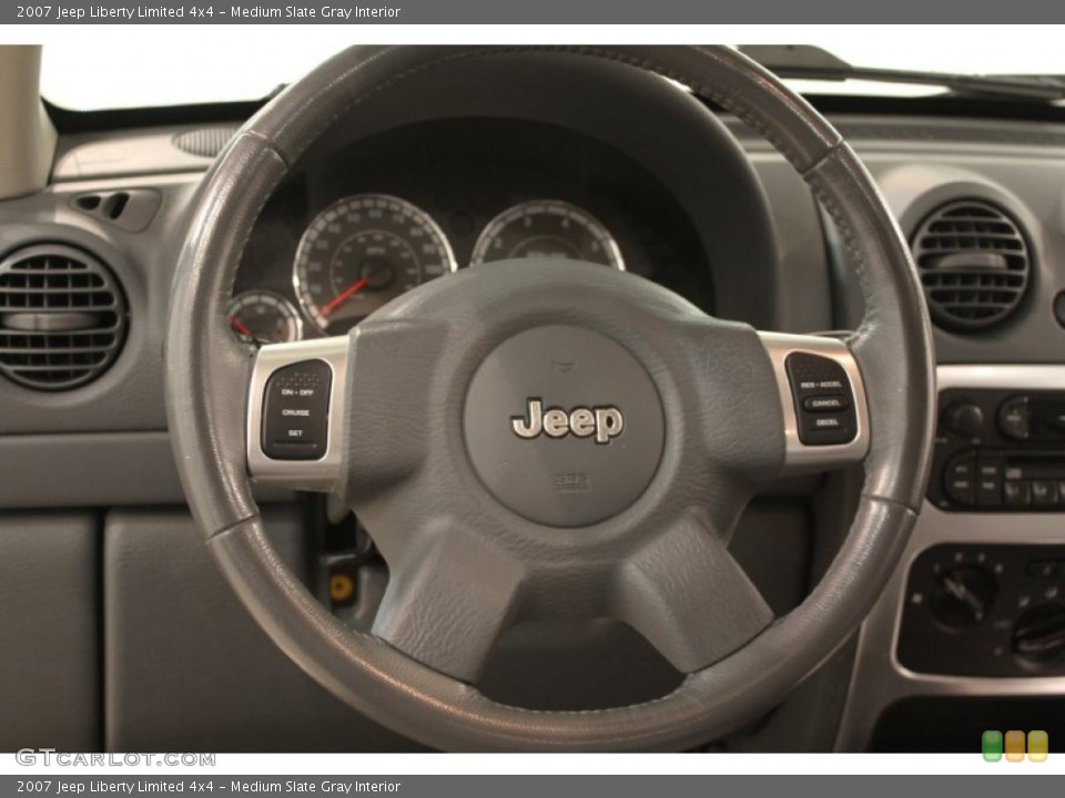 Medium Slate Gray Interior Steering Wheel for the 2007 Jeep Liberty Limited 4x4 #65496344