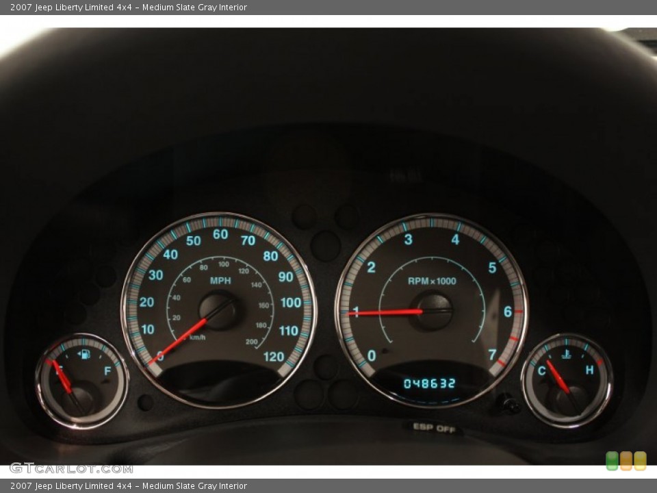 Medium Slate Gray Interior Gauges for the 2007 Jeep Liberty Limited 4x4 #65496359