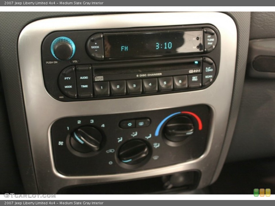 Medium Slate Gray Interior Controls for the 2007 Jeep Liberty Limited 4x4 #65496368
