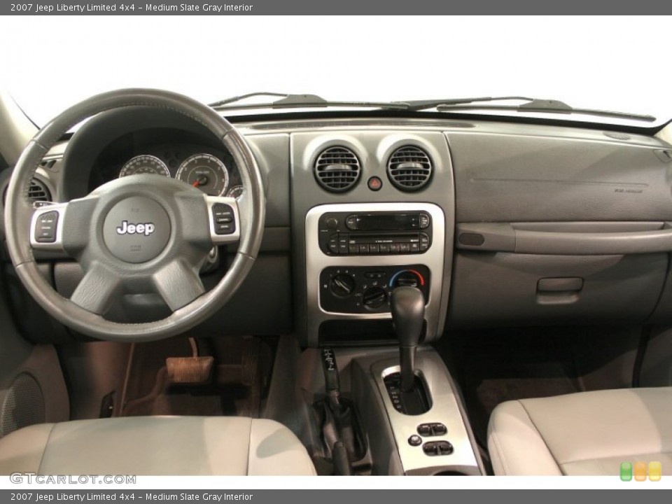 Medium Slate Gray Interior Dashboard for the 2007 Jeep Liberty Limited 4x4 #65496419