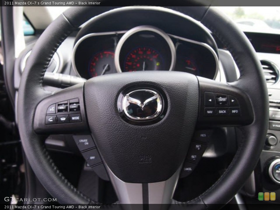 Black Interior Steering Wheel for the 2011 Mazda CX-7 s Grand Touring AWD #65496673