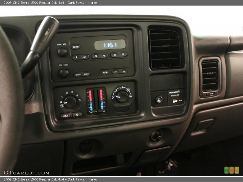 Dark Pewter Interior Controls for the 2003 GMC Sierra 1500 Regular Cab 4x4 #65497718