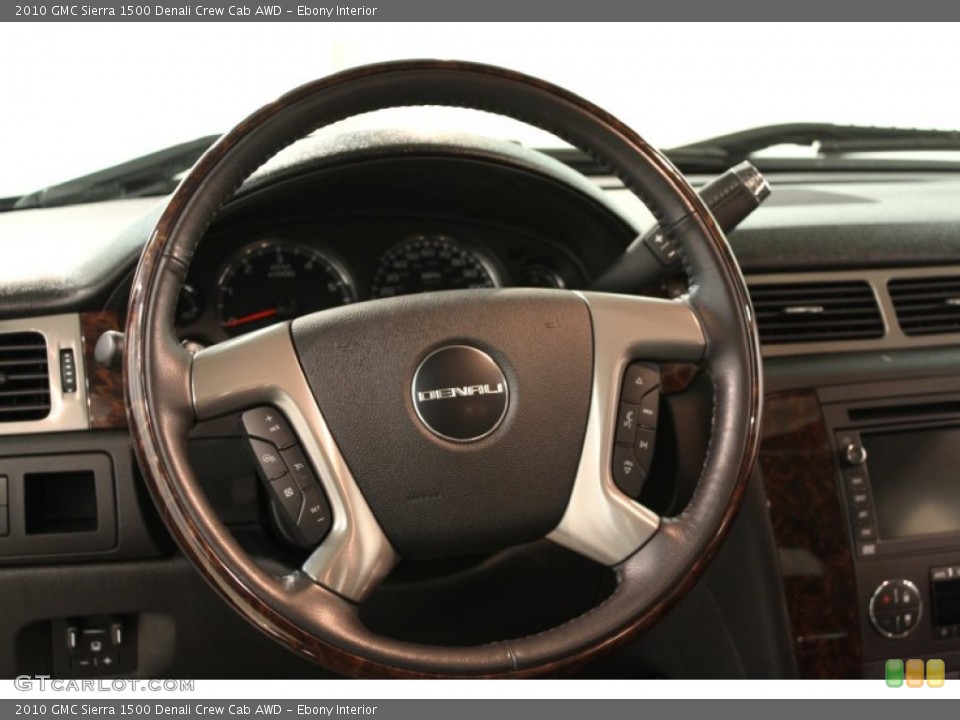 Ebony Interior Steering Wheel for the 2010 GMC Sierra 1500 Denali Crew Cab AWD #65499227