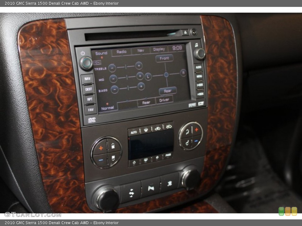 Ebony Interior Controls for the 2010 GMC Sierra 1500 Denali Crew Cab AWD #65499305