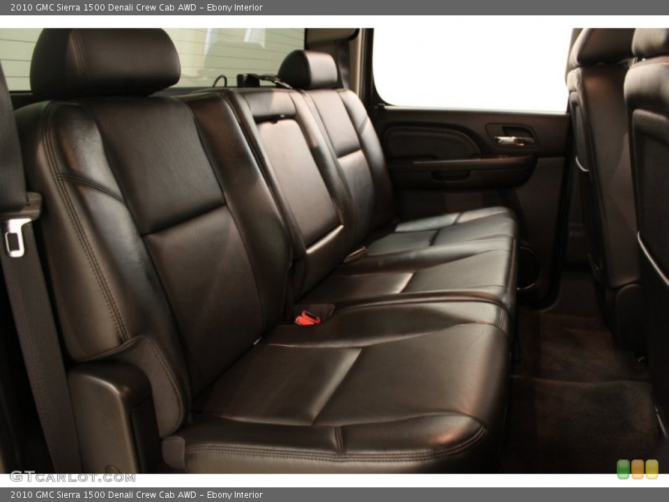Ebony Interior Rear Seat for the 2010 GMC Sierra 1500 Denali Crew Cab AWD #65499356