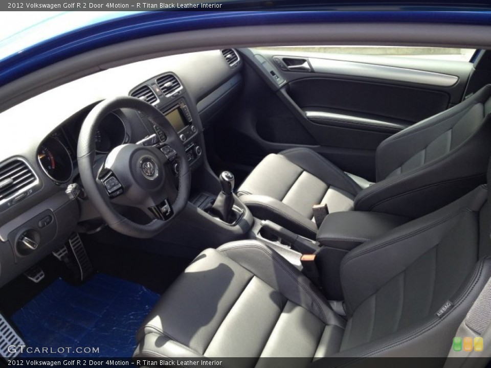R Titan Black Leather Interior Photo for the 2012 Volkswagen Golf R 2 Door 4Motion #65499497