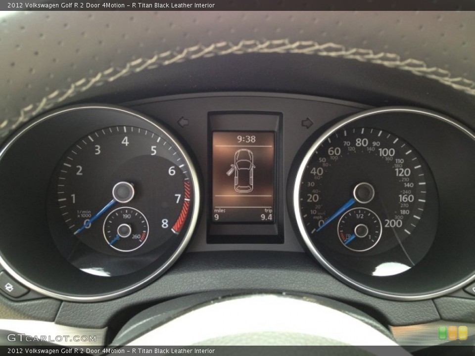 R Titan Black Leather Interior Gauges for the 2012 Volkswagen Golf R 2 Door 4Motion #65499506
