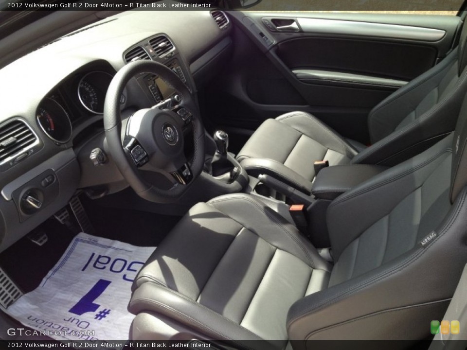 R Titan Black Leather Interior Photo for the 2012 Volkswagen Golf R 2 Door 4Motion #65499593