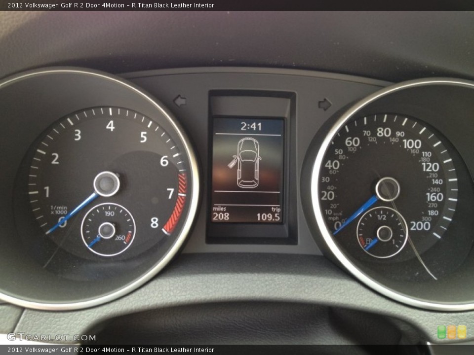 R Titan Black Leather Interior Gauges for the 2012 Volkswagen Golf R 2 Door 4Motion #65499602
