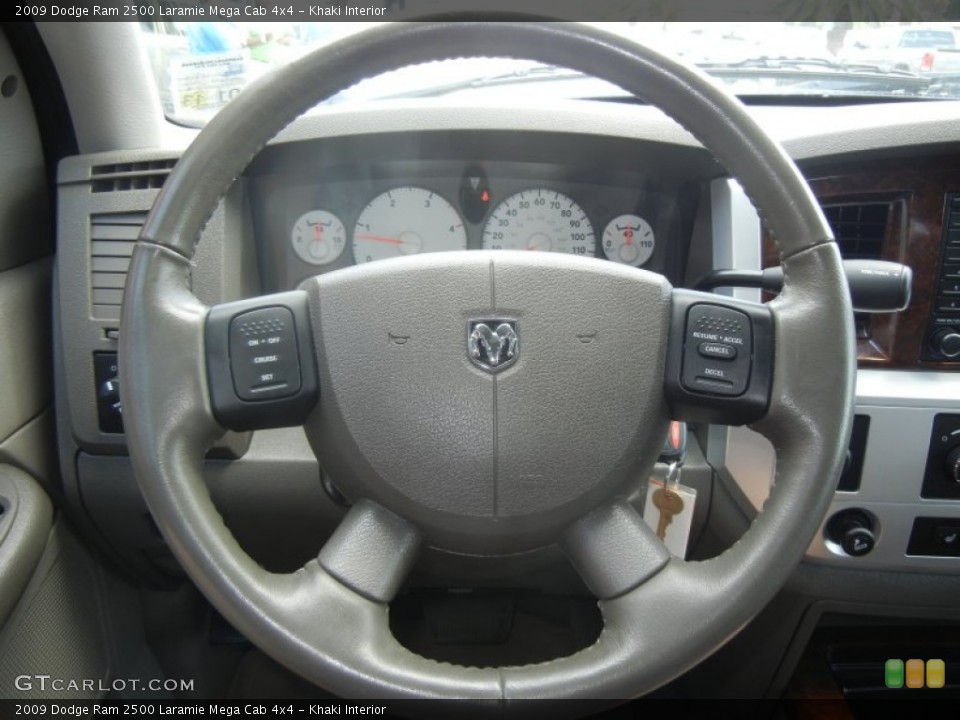Khaki Interior Steering Wheel for the 2009 Dodge Ram 2500 Laramie Mega Cab 4x4 #65501240