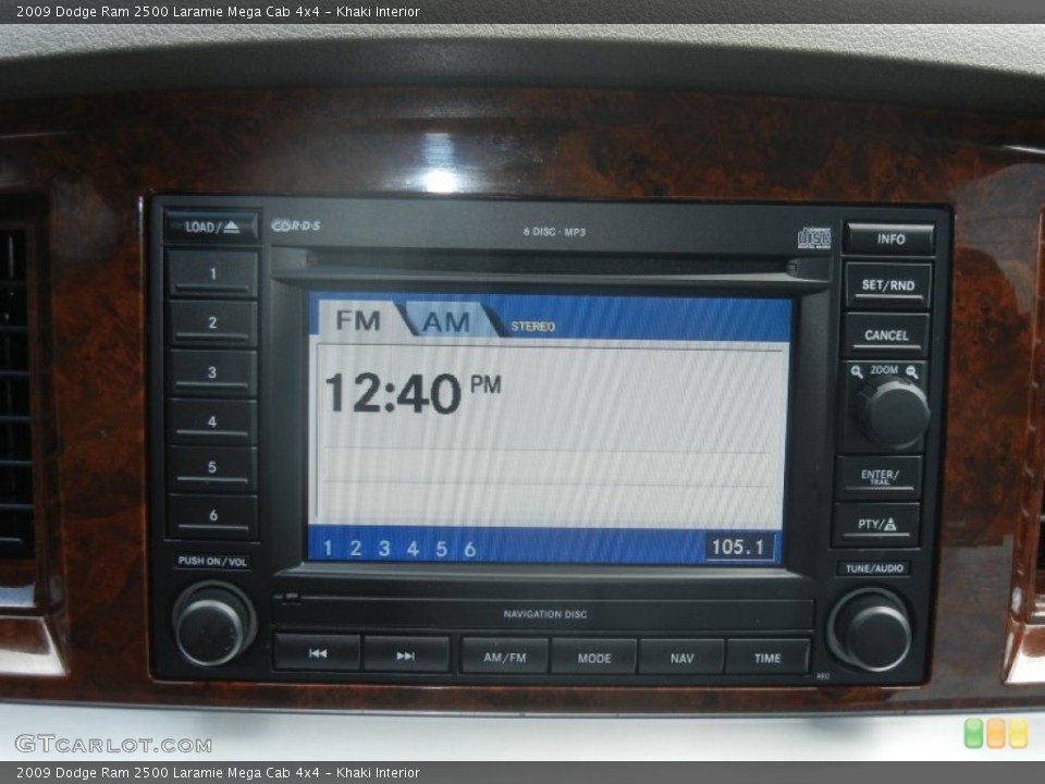 Khaki Interior Audio System for the 2009 Dodge Ram 2500 Laramie Mega Cab 4x4 #65501267