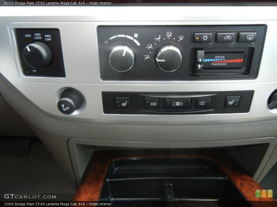Khaki Interior Controls for the 2009 Dodge Ram 2500 Laramie Mega Cab 4x4 #65501285