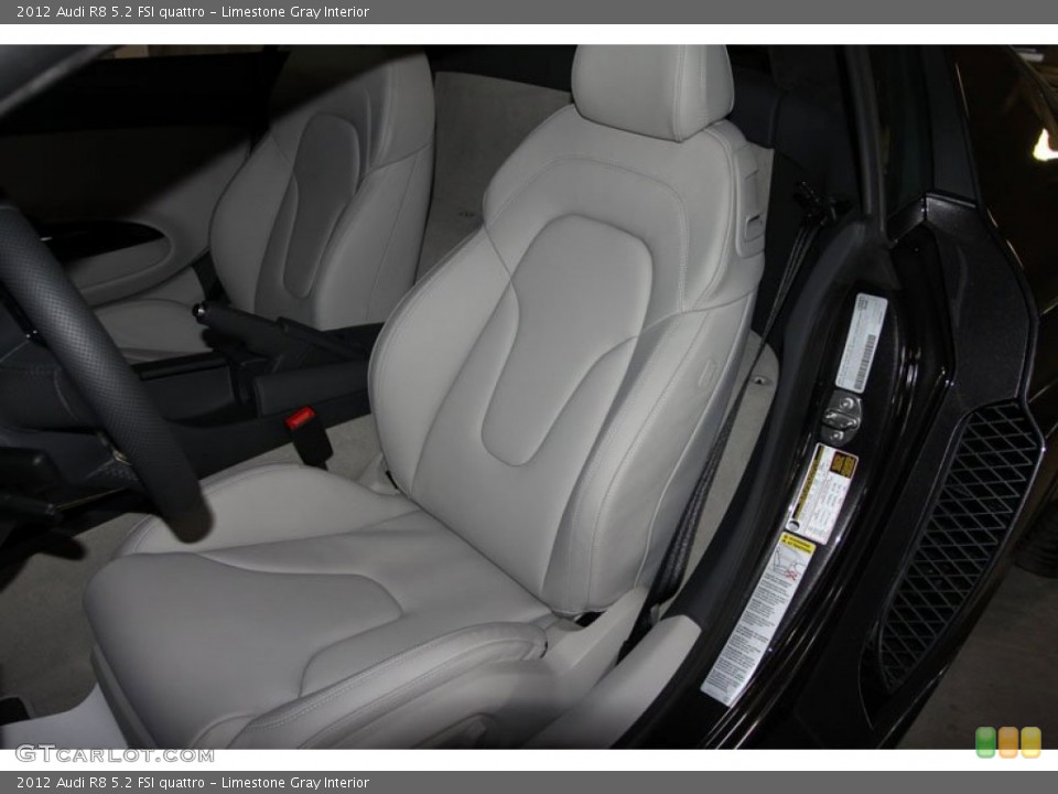 Limestone Gray Interior Front Seat for the 2012 Audi R8 5.2 FSI quattro #65501468