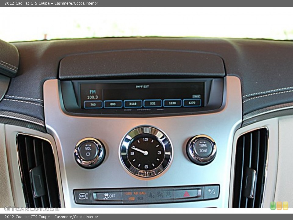 Cashmere/Cocoa Interior Controls for the 2012 Cadillac CTS Coupe #65501807