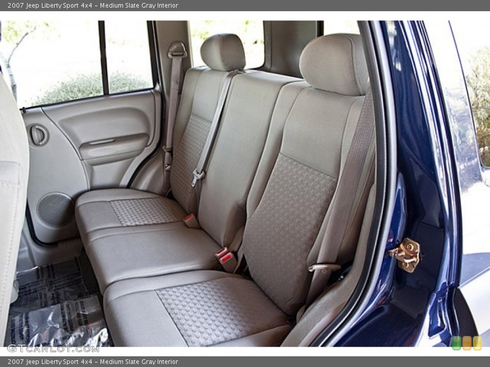 Medium Slate Gray Interior Rear Seat for the 2007 Jeep Liberty Sport 4x4 #65502353