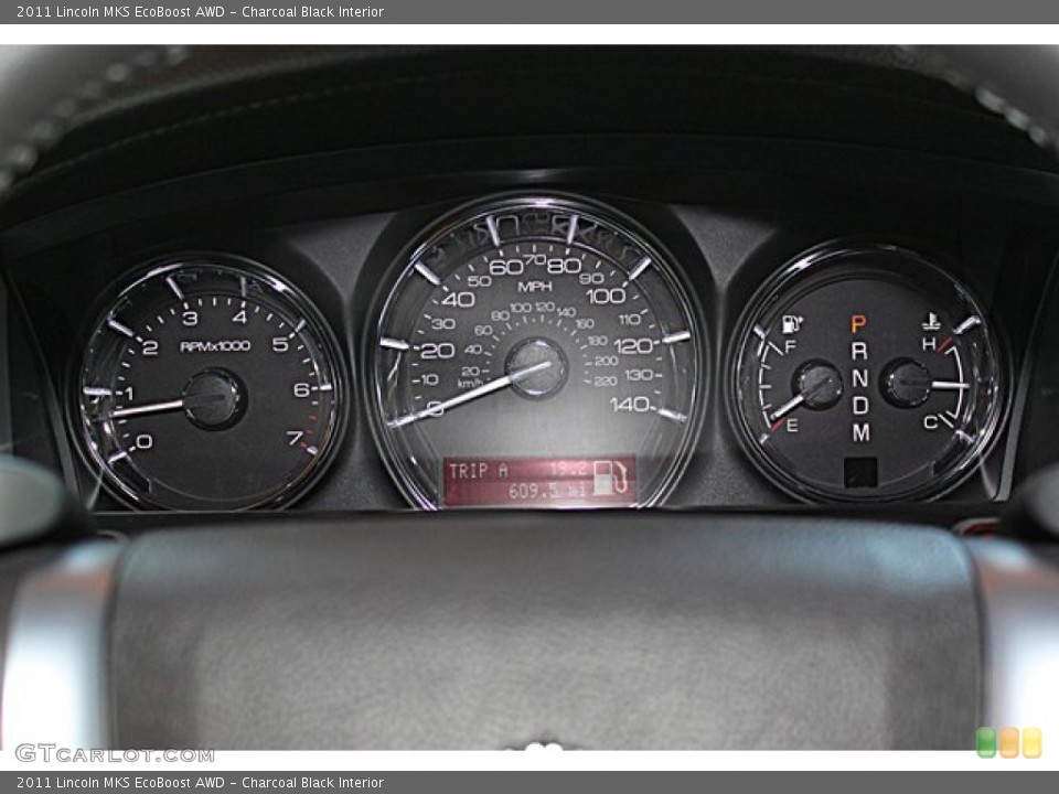 Charcoal Black Interior Gauges for the 2011 Lincoln MKS EcoBoost AWD #65502488