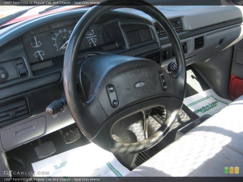 Opal Grey Interior Steering Wheel for the 1997 Ford F350 XL Regular Cab 4x4 Chassis #65502976