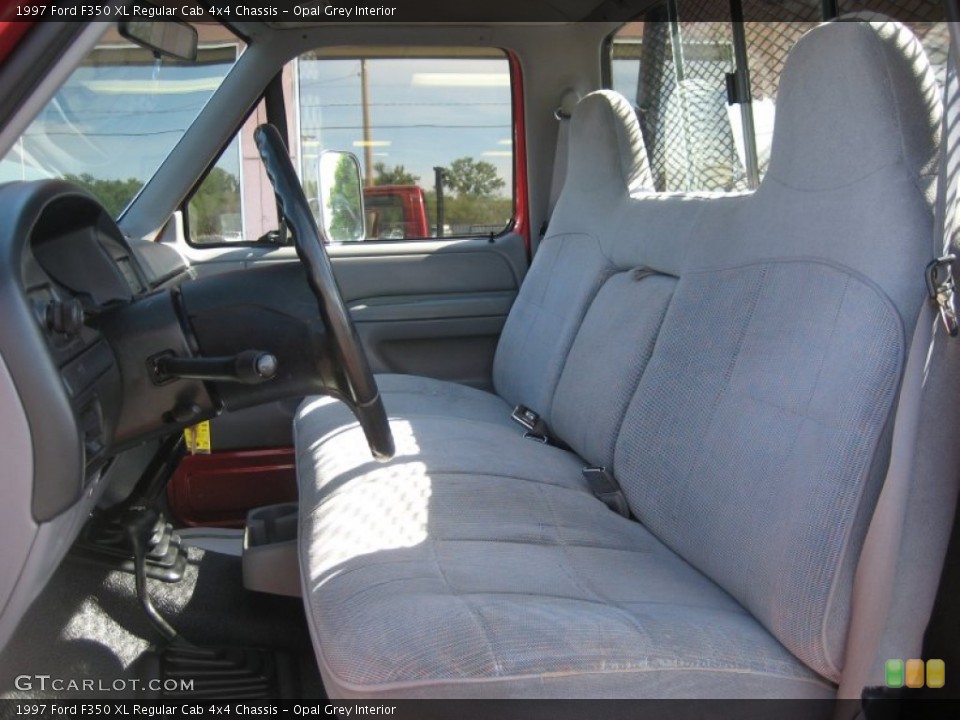 Opal Grey Interior Front Seat for the 1997 Ford F350 XL Regular Cab 4x4 Chassis #65502986