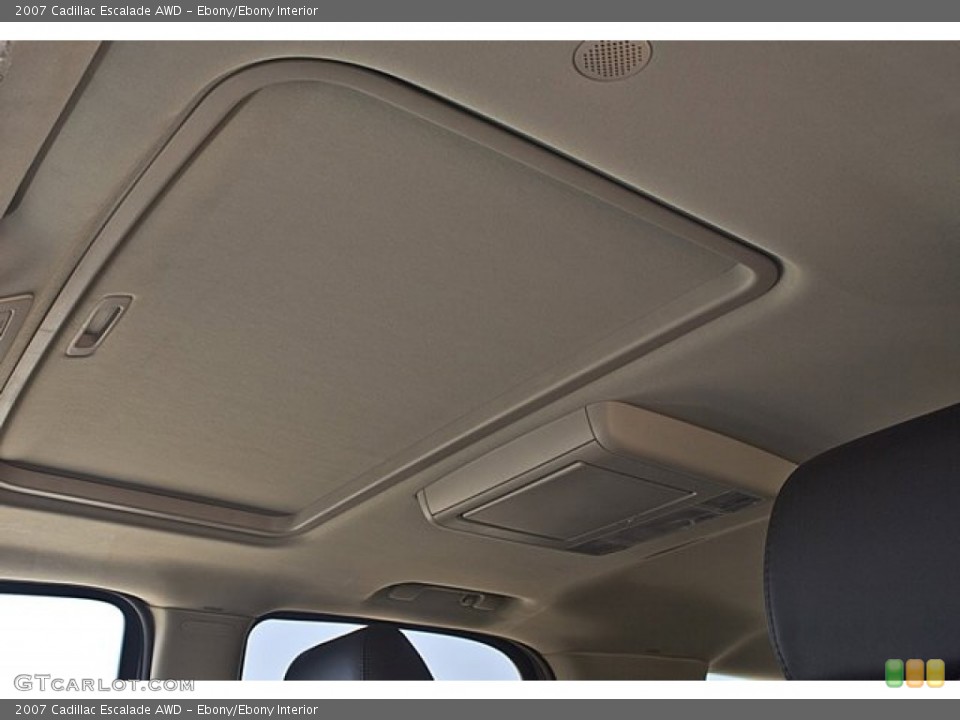 Ebony/Ebony Interior Sunroof for the 2007 Cadillac Escalade AWD #65503292